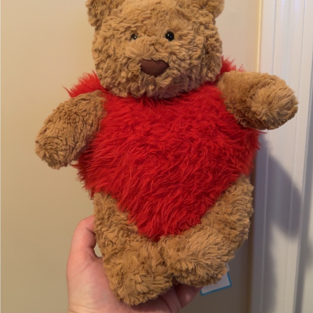 Jellycat Bartholomew Bear 'Heartthrob NWT